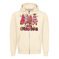 Sandshell pink christmas trees Zipper Hoodie - AdoDesignShop