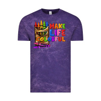 Cloud Purple make life colorful Vintage Tee - texasbilliewilder