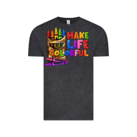 Vintage Black make life colorful Vintage Tee - texasbilliewilder