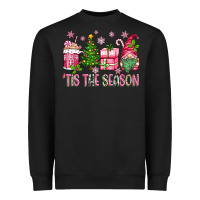 Black pink christmas 'tis the season gnome Heavyweight Sweatshirt - Zillion Design Studio