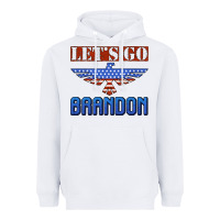 White let's go brandon thunderbird Heavyweight Hoodie - Jasminsmagicworld