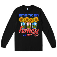 Black american honey sunflower mason jar Long Sleeve Tee - HRA Design Shop