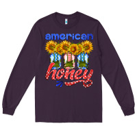 Plum american honey sunflower mason jar Long Sleeve Tee - HRA Design Shop
