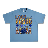 Pebble Blue loud and proud cheer mom Urban Heavy Tee - texasbilliewilder