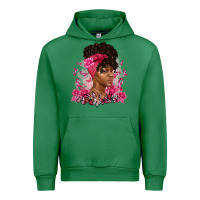 Emerald breast cancer afro woman Urban Hoodie - Artiststas