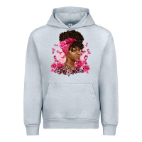 Heather Grey breast cancer afro woman Urban Hoodie - Artiststas