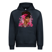 Navy breast cancer afro woman Urban Hoodie - Artiststas