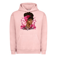 Pigment Salmon breast cancer afro woman Urban Hoodie - Artiststas