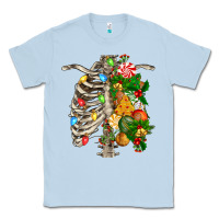 Dusty Blue skeleton chest christmas Classic Tee - FaDigitalArtStudio