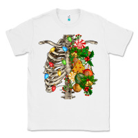 White skeleton chest christmas Classic Tee - FaDigitalArtStudio