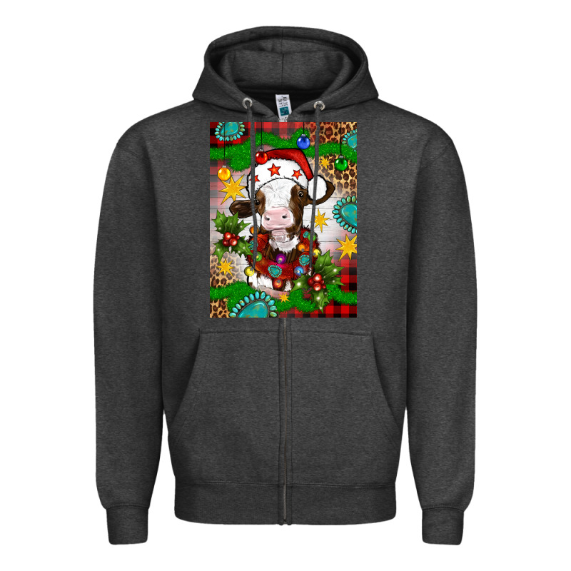 Christmas Cow Air Freshener Zipper Hoodie by Artiststas | Teevron