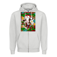 Dove Grey christmas cow air freshener Zipper Hoodie - Artiststas