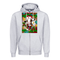 Heather Grey christmas cow air freshener Zipper Hoodie - Artiststas