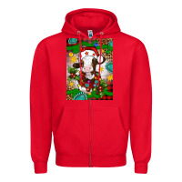 Red christmas cow air freshener Zipper Hoodie - Artiststas