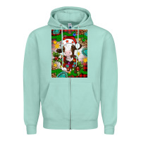 Seafoam christmas cow air freshener Zipper Hoodie - Artiststas