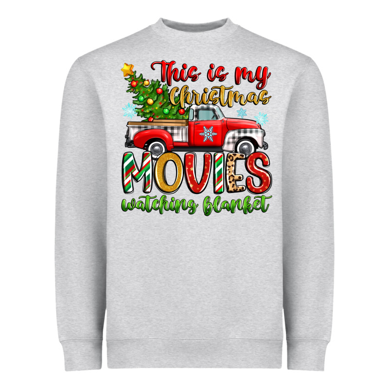 This Is My Christmas Movies Watching Blanket Heavyweight Sweatshirt by Zillion Design Studio | Teevron