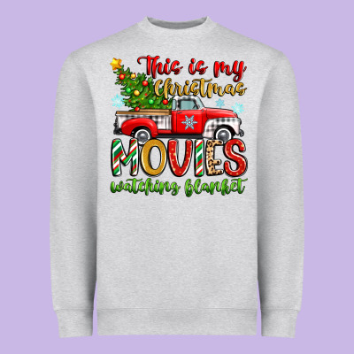This Is My Christmas Movies Watching Blanket Heavyweight Sweatshirt Designed By Zillion Design Studio