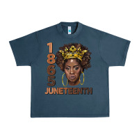 Midnight Navy 1865 juneteenth black women Urban Heavy Tee - BarkalooDesign