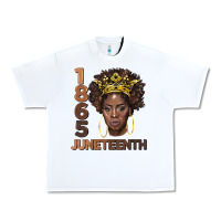White 1865 juneteenth black women Urban Heavy Tee - BarkalooDesign