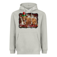 Moon Dust merry christmas highland cow Heavyweight Hoodie - BarkalooDesign