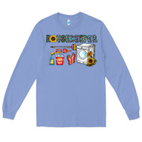 Colony Blue housekeeper Long Sleeve Tee - CowhideDigitalArt