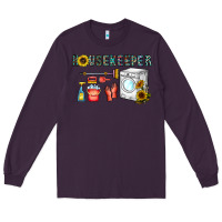 Plum housekeeper Long Sleeve Tee - CowhideDigitalArt