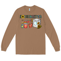 Toasted Coconut housekeeper Long Sleeve Tee - CowhideDigitalArt