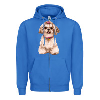 True Royal Shih Tzu Dog Design Zipper Hoodie - JahusDesignShop