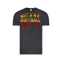 Vintage Black it s a softball kinda day Vintage Tee - Zillion Design Studio
