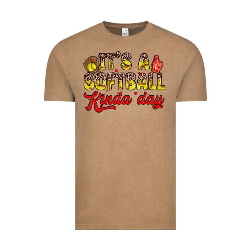 It S A Softball Kinda Day Vintage Tee by Zillion Design Studio | Teevron