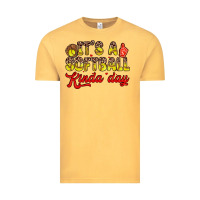 Vintage Mustard it s a softball kinda day Vintage Tee - Zillion Design Studio