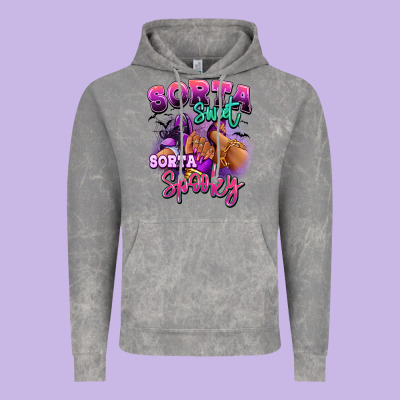 Vintage Hoodie Sorta sweet sorta spooky sneaker and heel afro wom