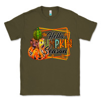 Army Green hello pumpkin season Classic Tee - RacoonDesign