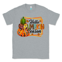 Heather Grey hello pumpkin season Classic Tee - RacoonDesign