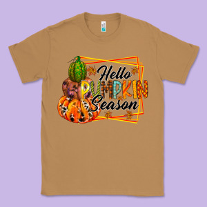 Hello Pumpkin Season Classic Tee Designed By Racoondesign