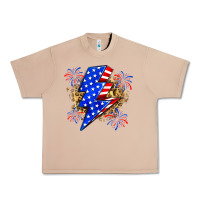 Burro American lightning bolt Urban Heavy Tee - Zillion Design Studio