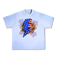 Grape Ice American lightning bolt Urban Heavy Tee - Zillion Design Studio