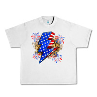 Lunar Rock American lightning bolt Urban Heavy Tee - Zillion Design Studio