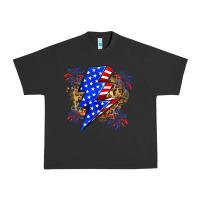 Pigment Black American lightning bolt Urban Heavy Tee - Zillion Design Studio
