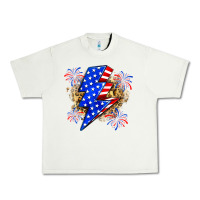 Pistachio American lightning bolt Urban Heavy Tee - Zillion Design Studio