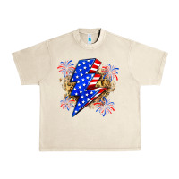 Sandshell American lightning bolt Urban Heavy Tee - Zillion Design Studio