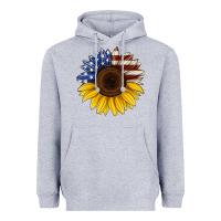 Heather Grey american flag sunflower Heavyweight Hoodie - Jasminsmagicworld