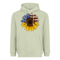 Matcha american flag sunflower Heavyweight Hoodie - Jasminsmagicworld