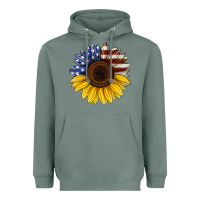 Sage american flag sunflower Heavyweight Hoodie - Jasminsmagicworld