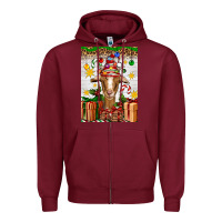 Burgundy christmas goat air freshener Zipper Hoodie - Artiststas