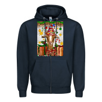 Navy christmas goat air freshener Zipper Hoodie - Artiststas