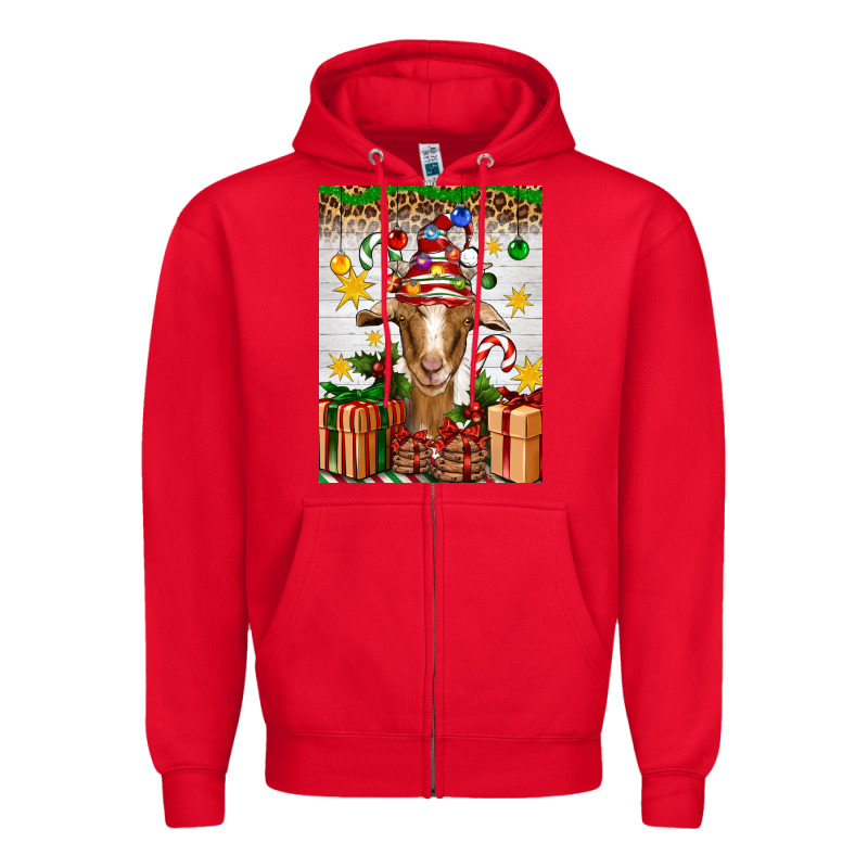Christmas Goat Air Freshener Zipper Hoodie by Artiststas | Teevron