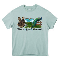 Arona Peace Love Peacock Heavy Core Tee - LillyAllenDesigns