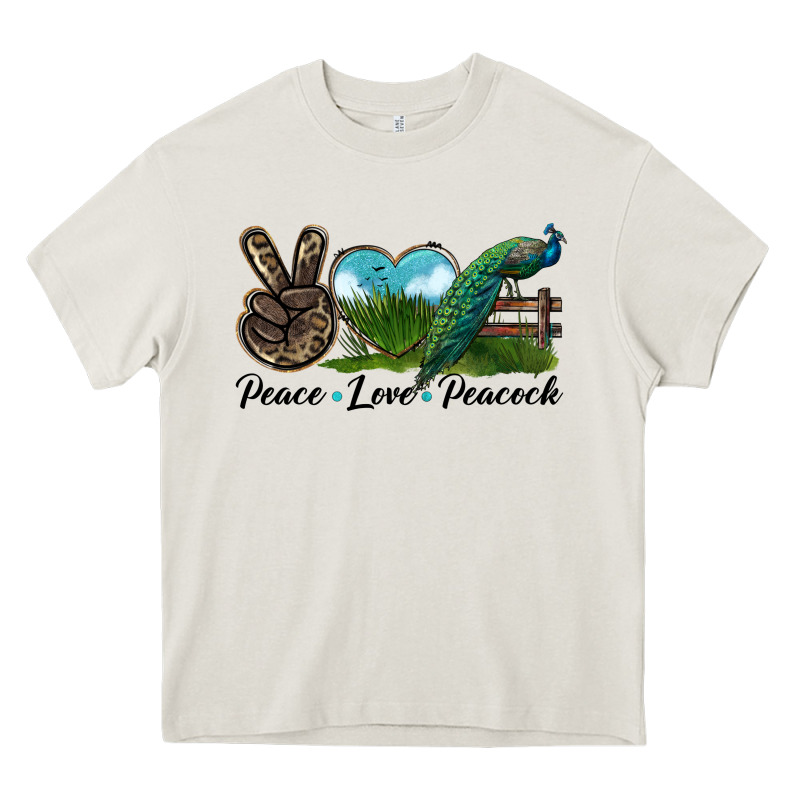 Peace Love Peacock Heavy Core Tee by LillyAllenDesigns | Teevron