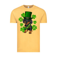 Vintage Mustard st. patrick's day lucky dachshund puppy Vintage Tee - RanaPortraitStore
